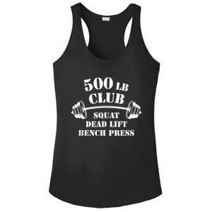 500 Lb Pound Club Gym Weightlifting Powerlift Weightlift Ladies PosiCharge Competitor Racerback Tank