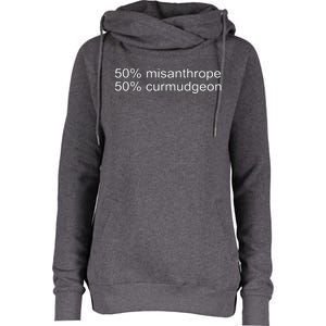 50 Misanthrope 50 Curmudgeon Womens Funnel Neck Pullover Hood