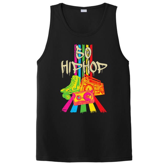 50th Music Anniversary Of Hip Hop Birthday Vintage Retro PosiCharge Competitor Tank