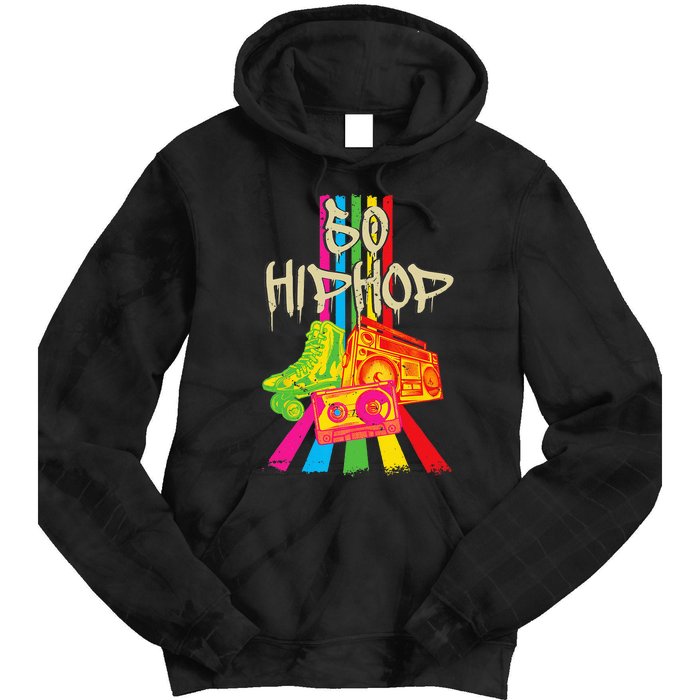 50th Music Anniversary Of Hip Hop Birthday Vintage Retro Tie Dye Hoodie