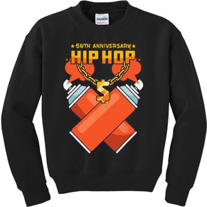 50th Music Anniversary Of Hip Hop Birthday Kids Sweatshirt