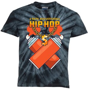 50th Music Anniversary Of Hip Hop Birthday Kids Tie-Dye T-Shirt