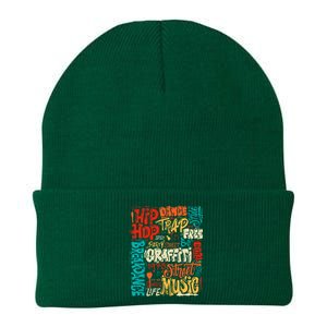 50th Music And Hip Hop Graffiti Cassette Knit Cap Winter Beanie