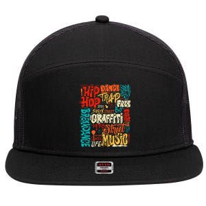 50th Music And Hip Hop Graffiti Cassette 7 Panel Mesh Trucker Snapback Hat