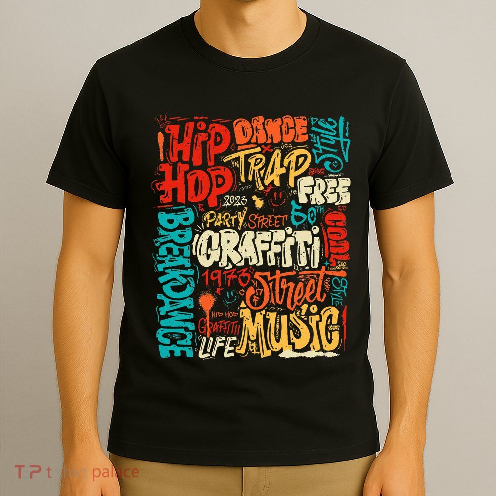 50th Music And Hip Hop Graffiti Cassette T-Shirt