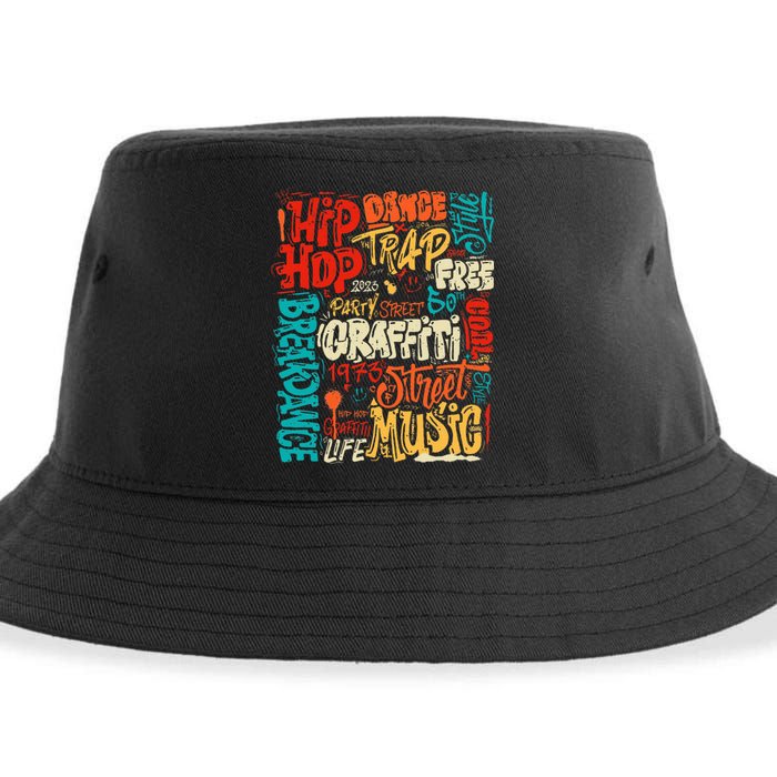 50th Music And Hip Hop Graffiti Cassette Sustainable Bucket Hat