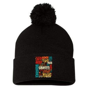 50th Music And Hip Hop Graffiti Cassette Pom Pom 12in Knit Beanie