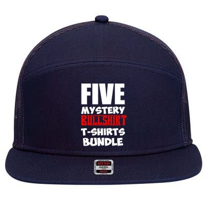 5 Mystery Bundle Funny Offensive Multibuy 7 Panel Mesh Trucker Snapback Hat