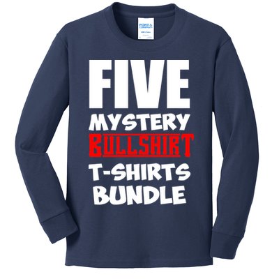 5 Mystery Bundle Funny Offensive Multibuy Kids Long Sleeve Shirt