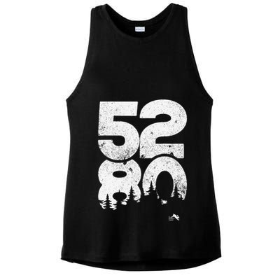 5280 Mile High Denver Colorado Ladies PosiCharge Tri-Blend Wicking Tank