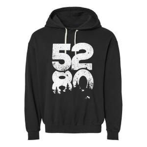 5280 Mile High Denver Colorado Garment-Dyed Fleece Hoodie