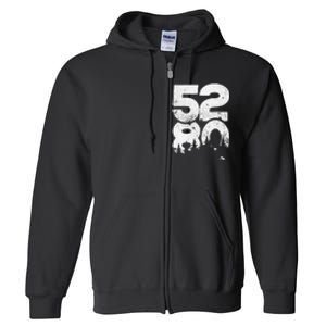 5280 Mile High Denver Colorado Full Zip Hoodie