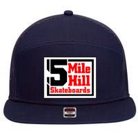 5 Mile Hill Skull 7 Panel Mesh Trucker Snapback Hat