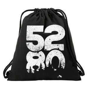 5280 Mile High Denver Colorado Drawstring Bag