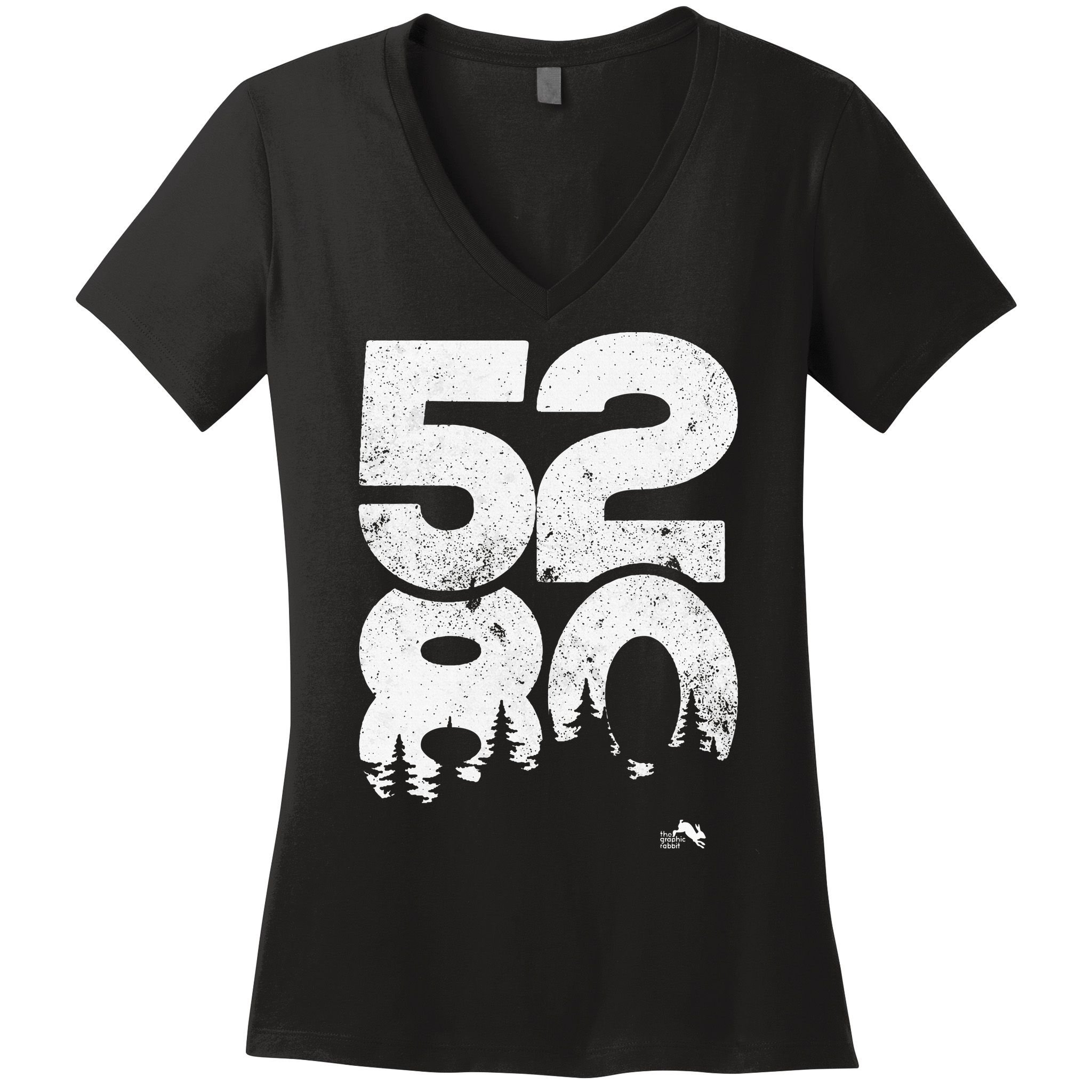 5280 Mile High Denver Colorado Women's V-Neck T-Shirt