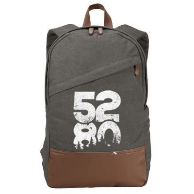 5280 Mile High Denver Colorado Cotton Canvas Backpack