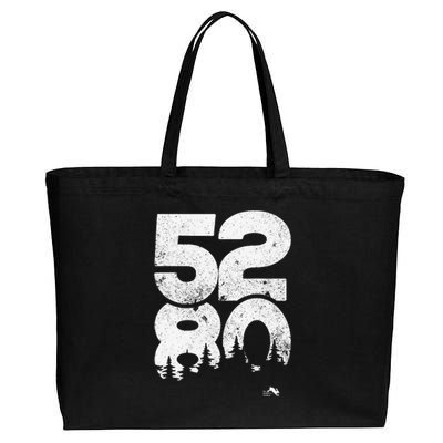 5280 Mile High Denver Colorado Cotton Canvas Jumbo Tote