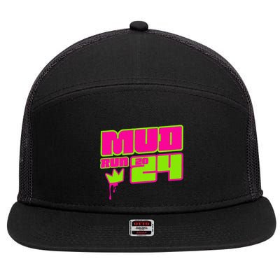 5k Mud Run 2024 Princess Muddy Pit Obstacles Mudding Team 7 Panel Mesh Trucker Snapback Hat