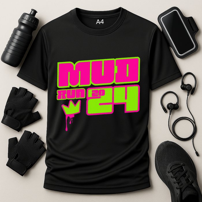 5k Mud Run 2024 Princess Muddy Pit Obstacles Mudding Team Performance Shirt