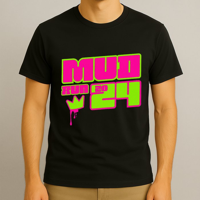 5k Mud Run 2024 Princess Muddy Pit Obstacles Mudding Team T-Shirt