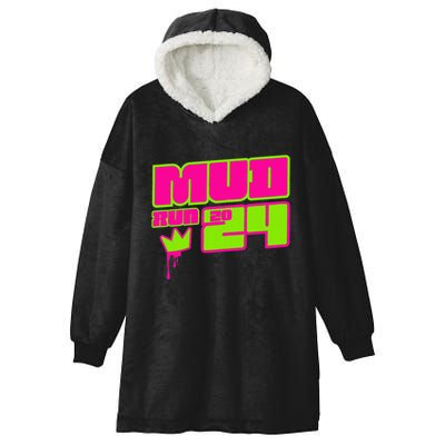 5k Mud Run 2024 Princess Muddy Pit Obstacles Mudding Team Hooded Wearable Blanket