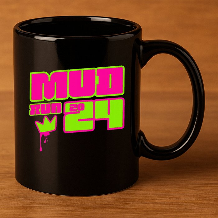 5k Mud Run 2024 Princess Muddy Pit Obstacles Mudding Team 11oz C Handle Ceramic Mug