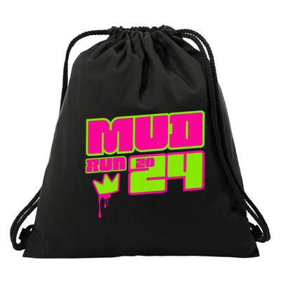 5k Mud Run 2024 Princess Muddy Pit Obstacles Mudding Team Drawstring Bag