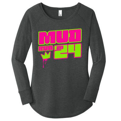 5k Mud Run 2024 Princess Muddy Pit Obstacles Mudding Team Women's Perfect Tri Tunic Long Sleeve Shirt