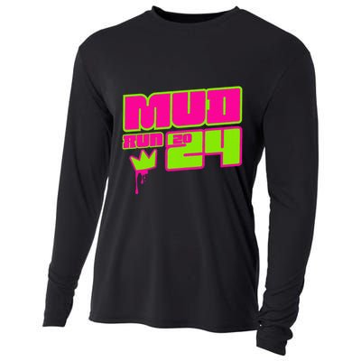 5k Mud Run 2024 Princess Muddy Pit Obstacles Mudding Team Cooling Performance Long Sleeve Crew