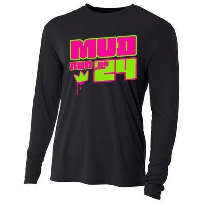 5k Mud Run 2024 Princess Muddy Pit Obstacles Mudding Team Cooling Performance Long Sleeve Crew