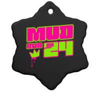 5k Mud Run 2024 Princess Muddy Pit Obstacles Mudding Team Ceramic Star Ornament