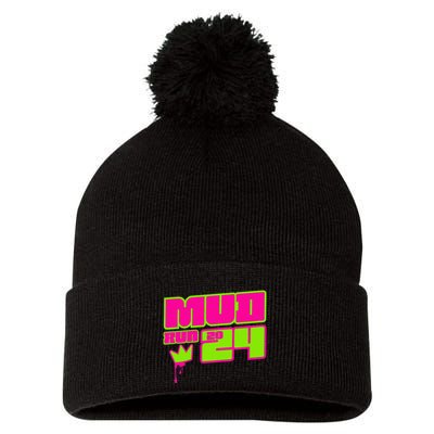 5k Mud Run 2024 Princess Muddy Pit Obstacles Mudding Team Pom Pom 12in Knit Beanie