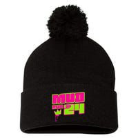 5k Mud Run 2024 Princess Muddy Pit Obstacles Mudding Team Pom Pom 12in Knit Beanie