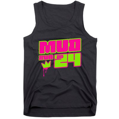 5k Mud Run 2024 Princess Muddy Pit Obstacles Mudding Team Tank Top