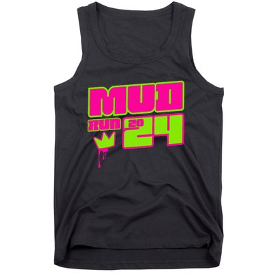 5k Mud Run 2024 Princess Muddy Pit Obstacles Mudding Team Tank Top