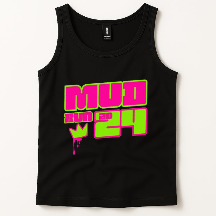 5k Mud Run 2024 Princess Muddy Pit Obstacles Mudding Team Tank Top