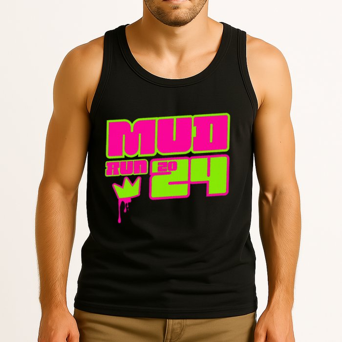 5k Mud Run 2024 Princess Muddy Pit Obstacles Mudding Team Tank Top