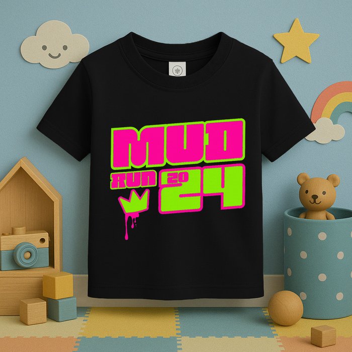 5k Mud Run 2024 Princess Muddy Pit Obstacles Mudding Team Toddler T-Shirt
