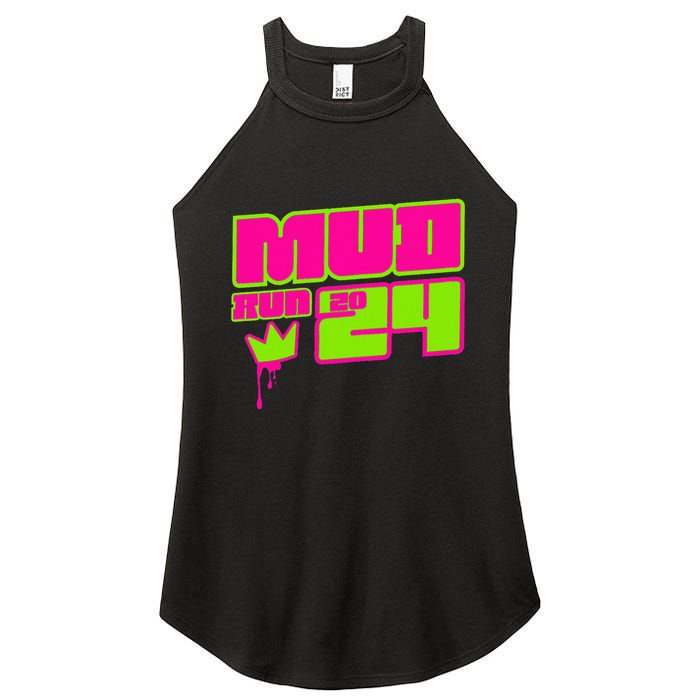 5k Mud Run 2024 Princess Muddy Pit Obstacles Mudding Team Women's Perfect Tri Rocker Tank
