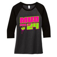 5k Mud Run 2024 Princess Muddy Pit Obstacles Mudding Team Women's Tri-Blend 3/4-Sleeve Raglan Shirt