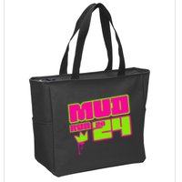 5k Mud Run 2024 Princess Muddy Pit Obstacles Mudding Team Zip Tote Bag