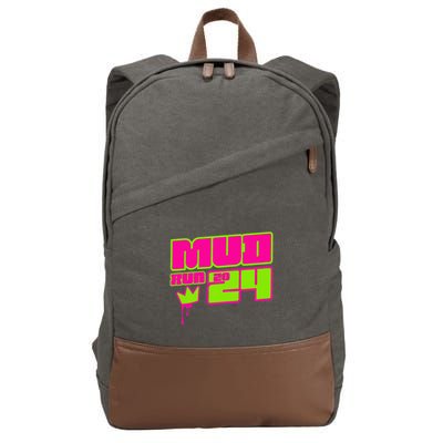 5k Mud Run 2024 Princess Muddy Pit Obstacles Mudding Team Cotton Canvas Backpack