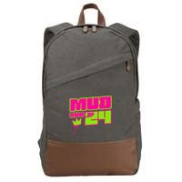 5k Mud Run 2024 Princess Muddy Pit Obstacles Mudding Team Cotton Canvas Backpack