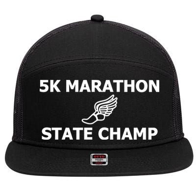5k Marathon State Champ 7 Panel Mesh Trucker Snapback Hat