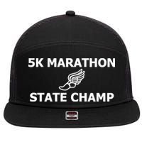 5k Marathon State Champ 7 Panel Mesh Trucker Snapback Hat
