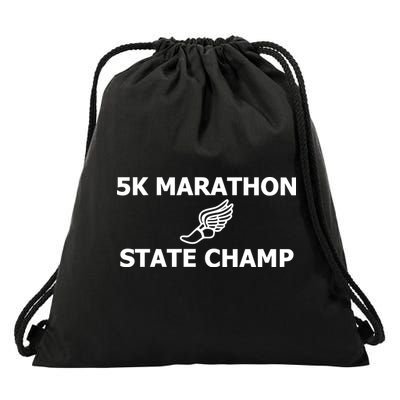 5k Marathon State Champ Drawstring Bag