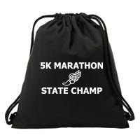 5k Marathon State Champ Drawstring Bag