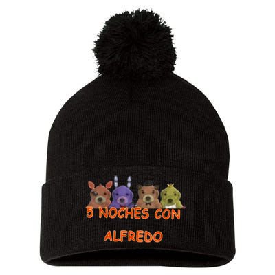 5 Noches Con Alfredo Funny Meme Pom Pom 12in Knit Beanie