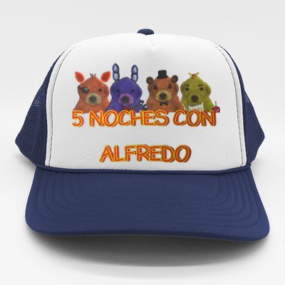 5 Noches Con Alfredo Funny Meme Trucker Hat