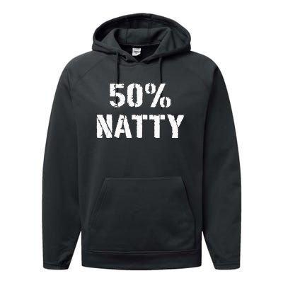 50 Natty Funny Weight Lifting Steroid Joke Performance Fleece Hoodie